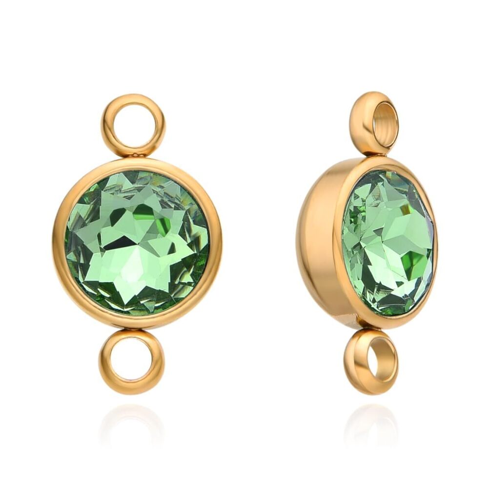9575 20pcs Adabele Grade A 18K Yellow Gold Plated Stainless Steel August
